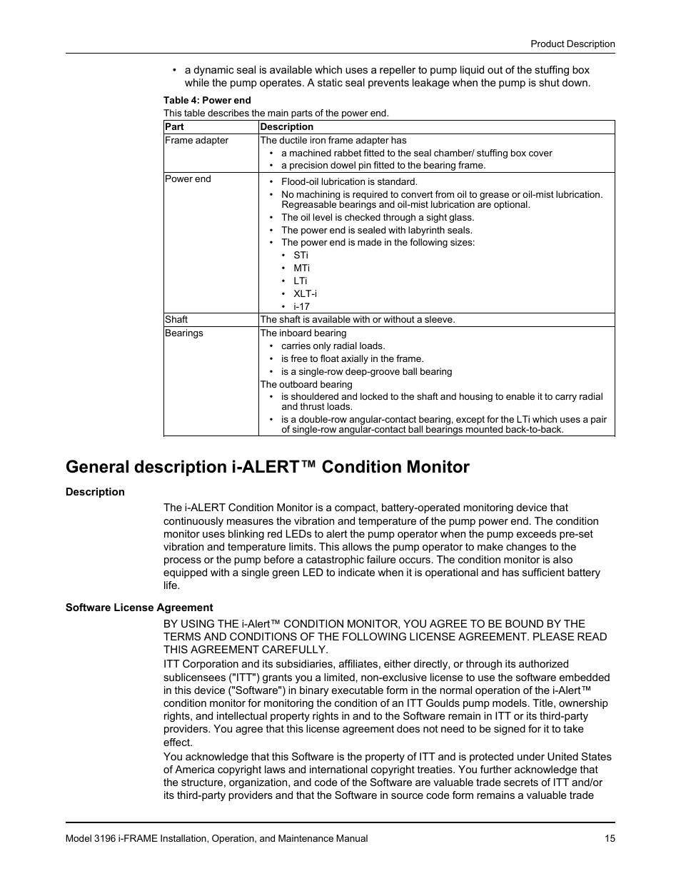 General description i-alert™ condition monitor | Goulds Pumps 3196 i-FRAME - IOM User Manual | Page 17 / 152