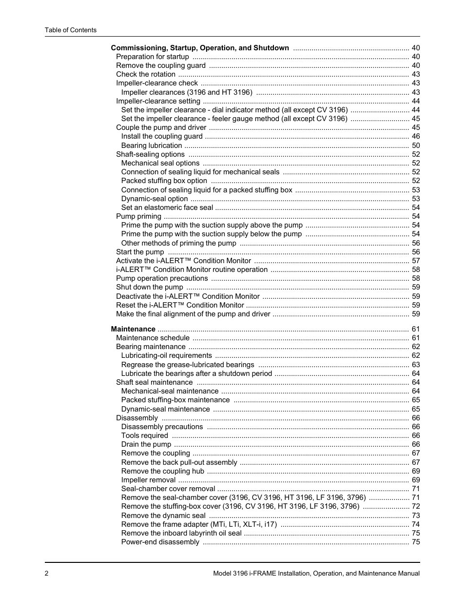 Goulds Pumps 3196 i-FRAME - IOM User Manual | Page 4 / 152