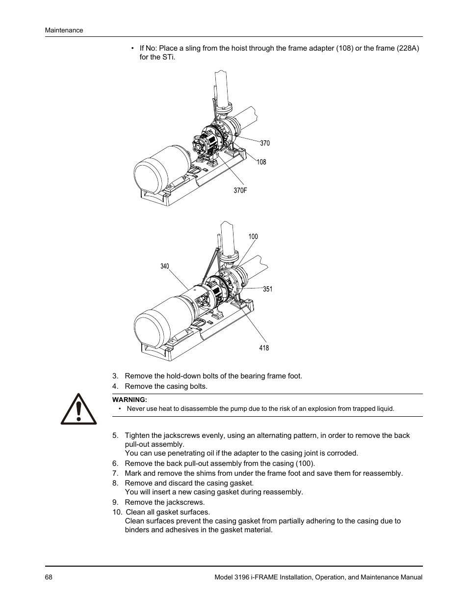 Goulds Pumps 3196 i-FRAME - IOM User Manual | Page 70 / 152