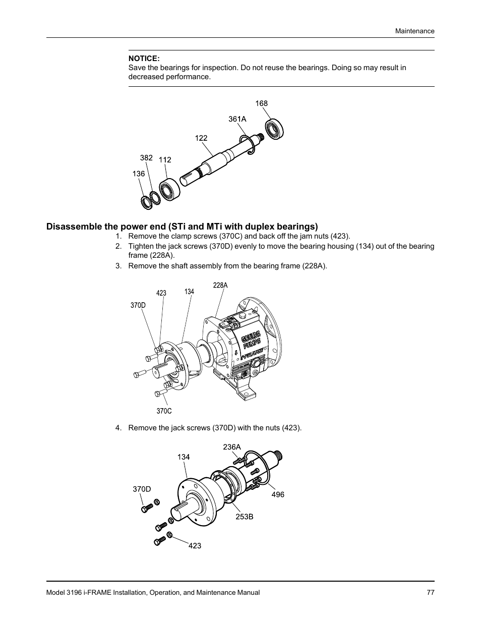 Goulds Pumps 3196 i-FRAME - IOM User Manual | Page 79 / 152