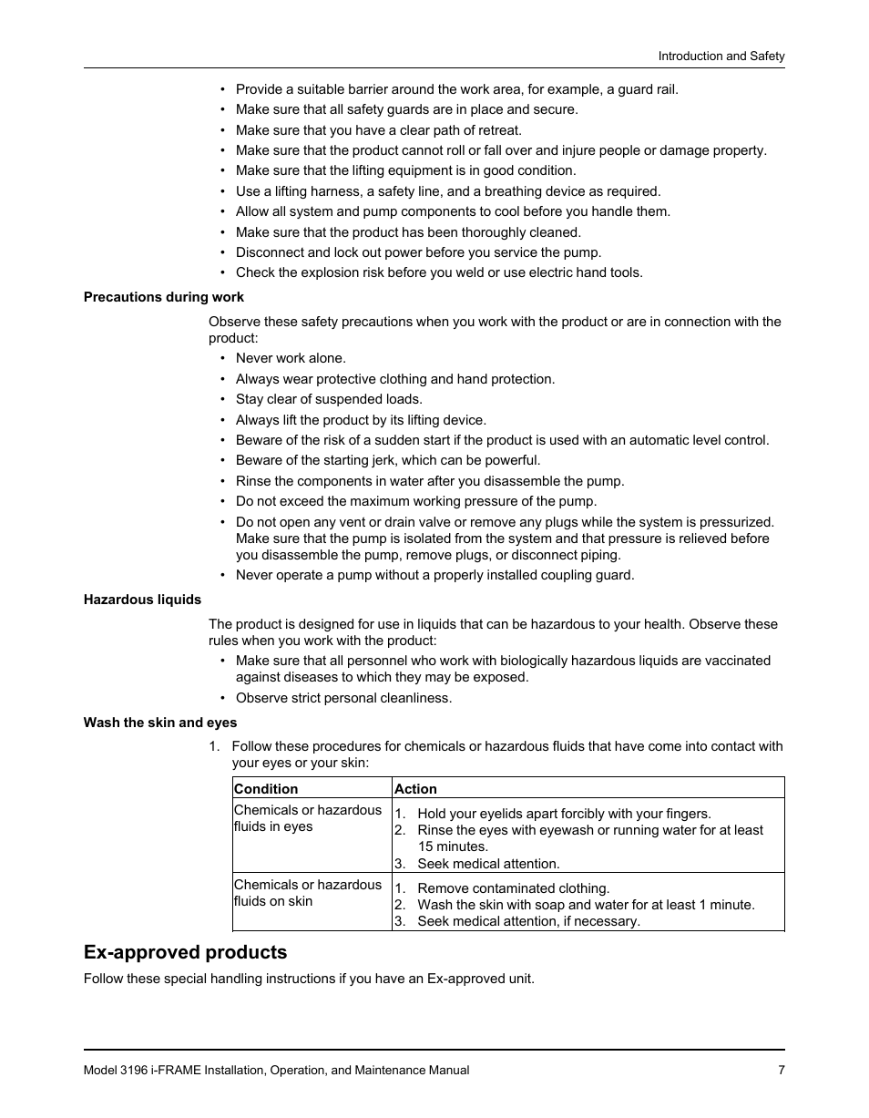 Ex-approved products | Goulds Pumps 3196 i-FRAME - IOM User Manual | Page 9 / 152