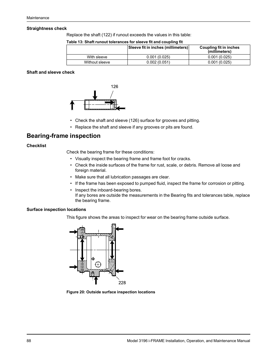 Bearing-frame inspection | Goulds Pumps 3196 i-FRAME - IOM User Manual | Page 90 / 152