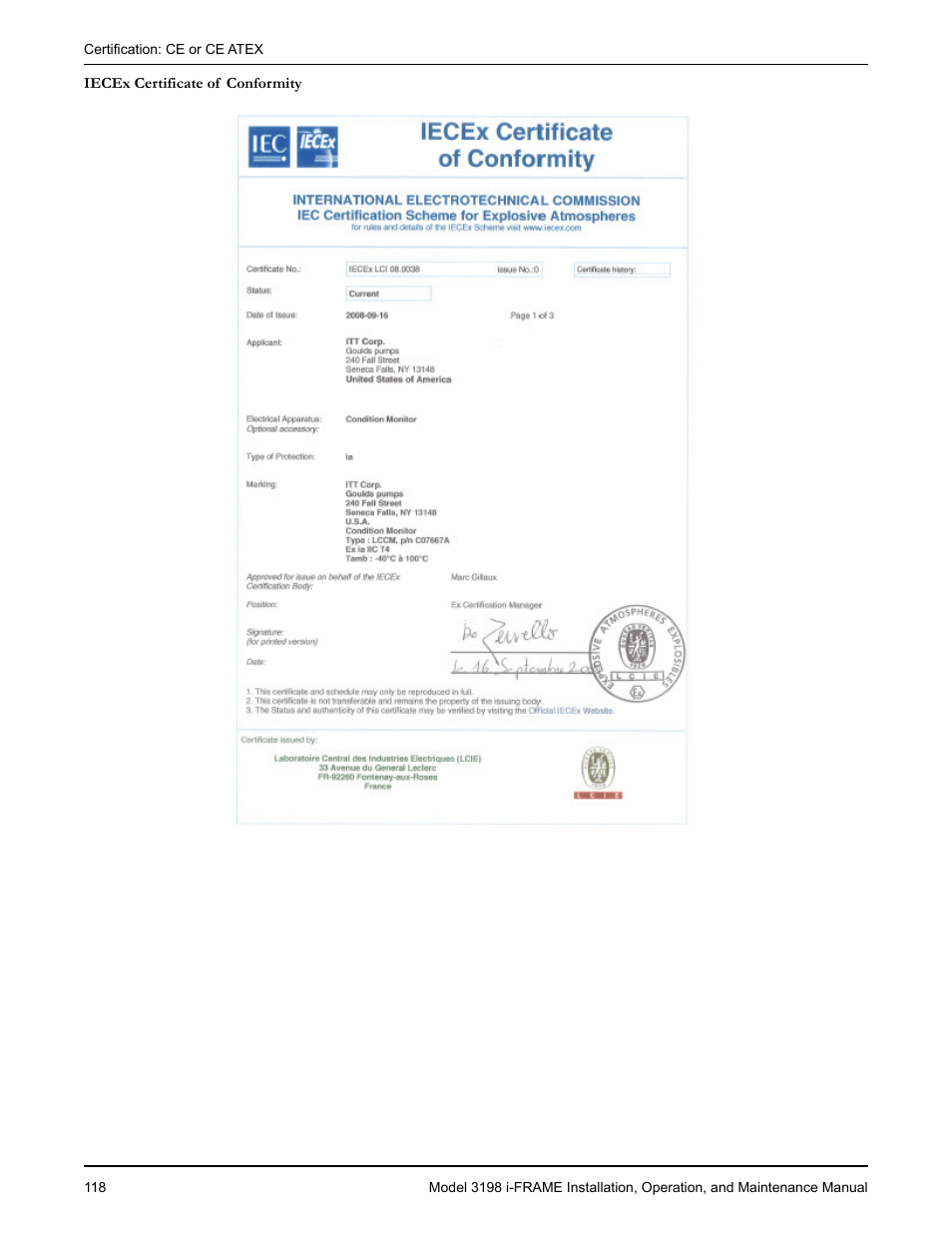 Goulds Pumps 3198 i-FRAME - IOM User Manual | Page 120 / 126