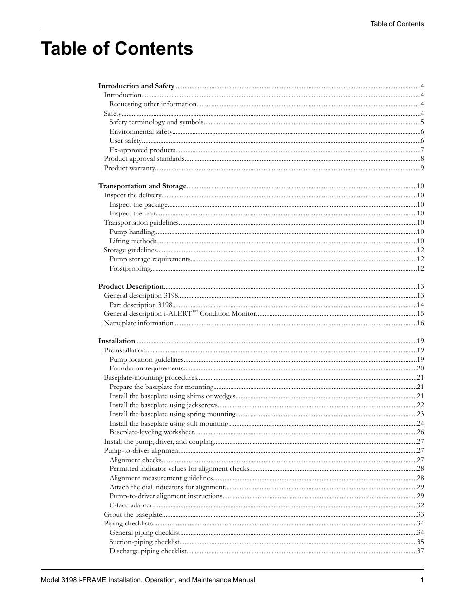 Goulds Pumps 3198 i-FRAME - IOM User Manual | Page 3 / 126