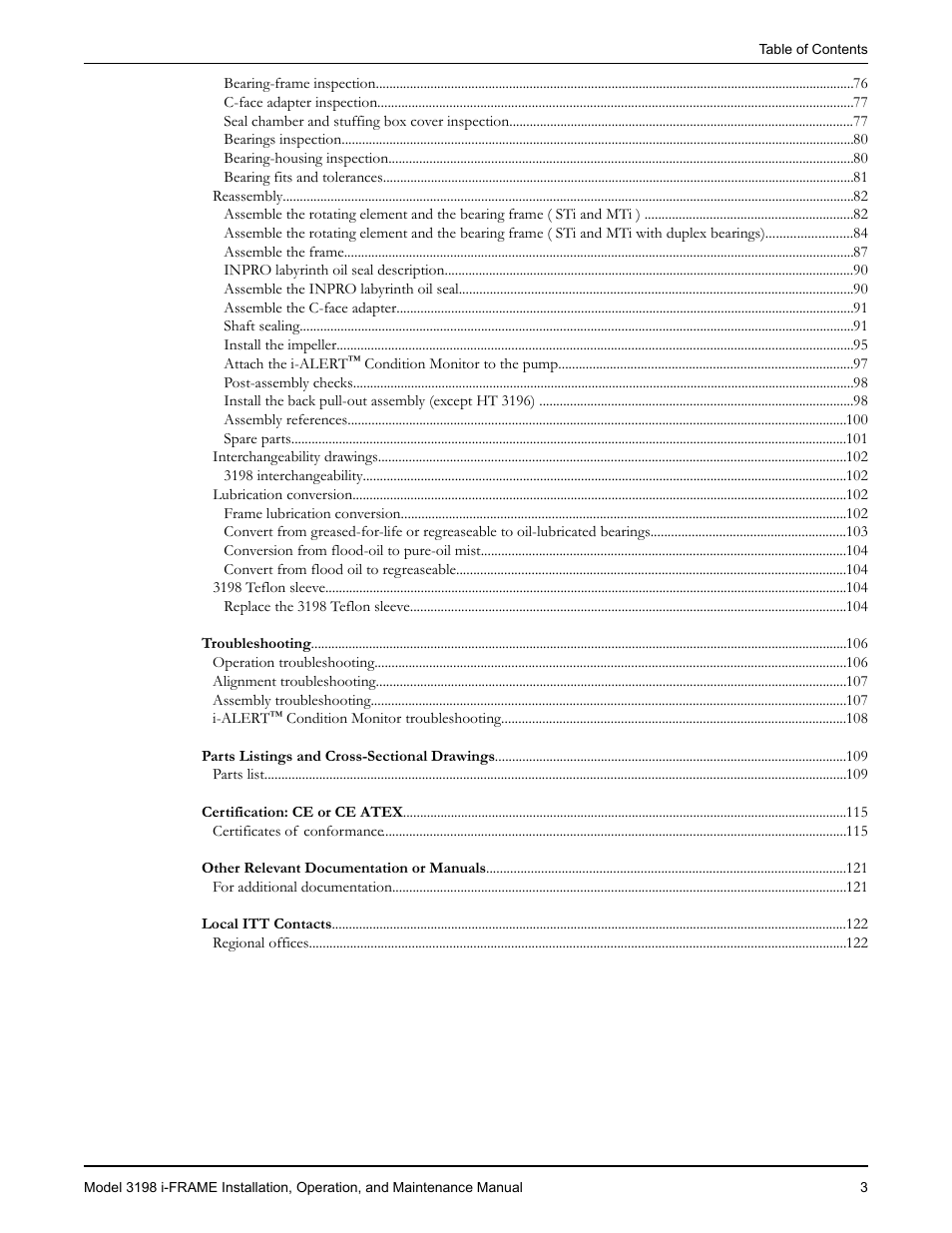 Goulds Pumps 3198 i-FRAME - IOM User Manual | Page 5 / 126