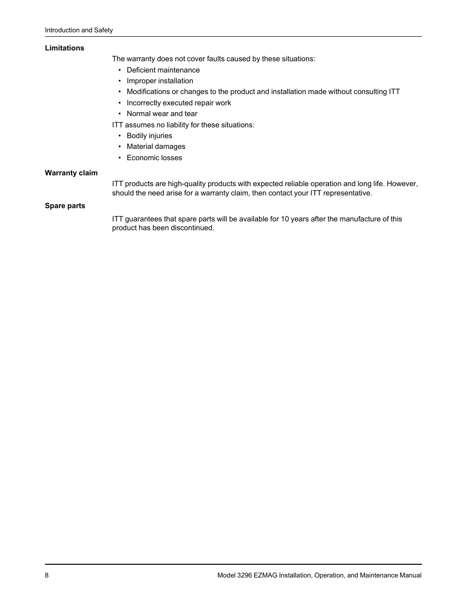 Goulds Pumps 3296 EZMAG - IOM User Manual | Page 10 / 96