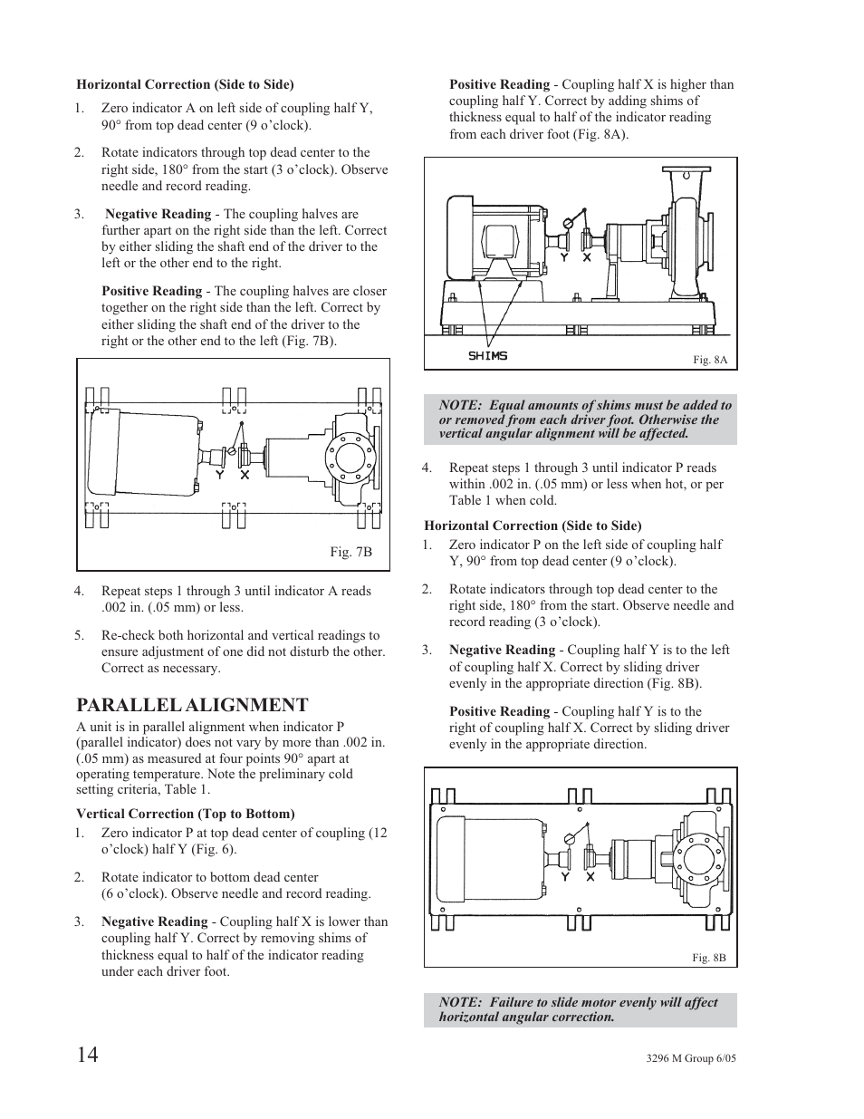 Parallel alignment | Goulds Pumps 3296M - IOM User Manual | Page 18 / 92