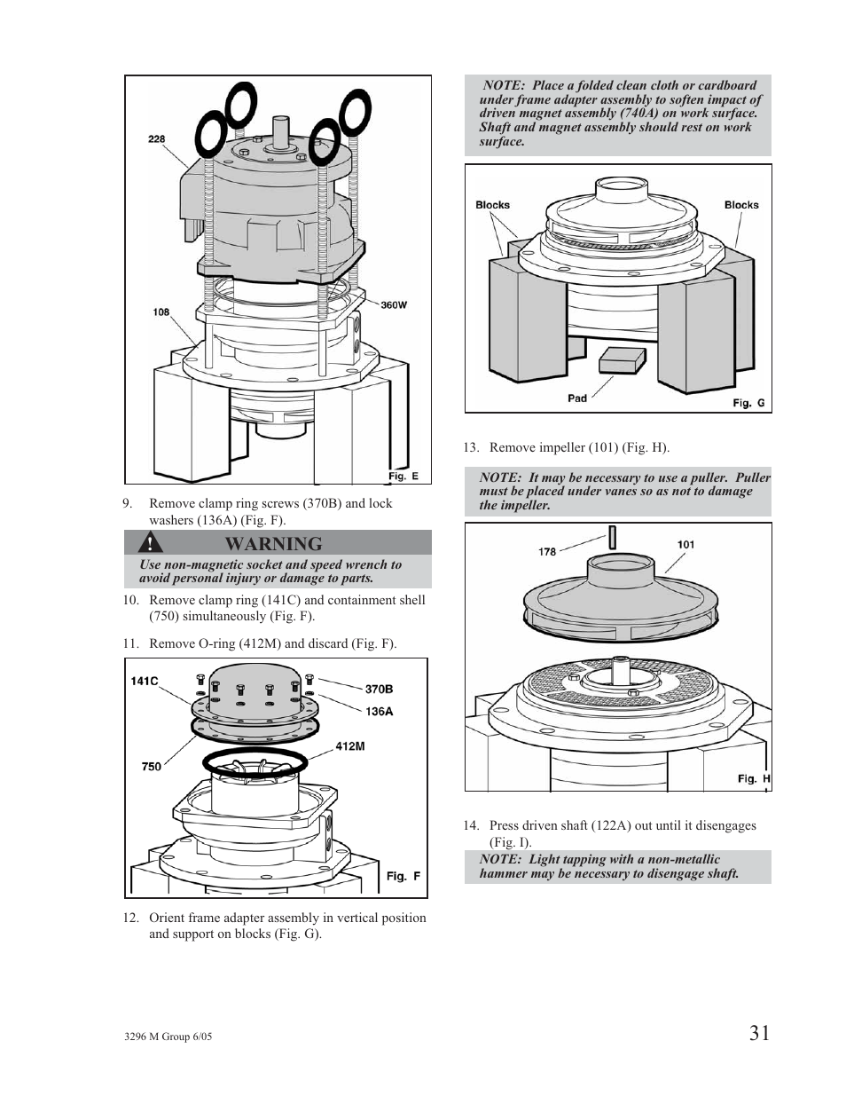 Warning | Goulds Pumps 3296M - IOM User Manual | Page 35 / 92