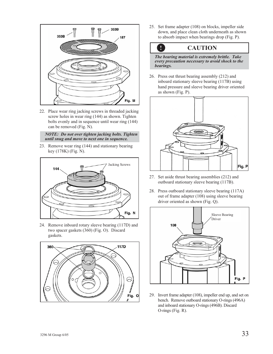 Caution | Goulds Pumps 3296M - IOM User Manual | Page 37 / 92