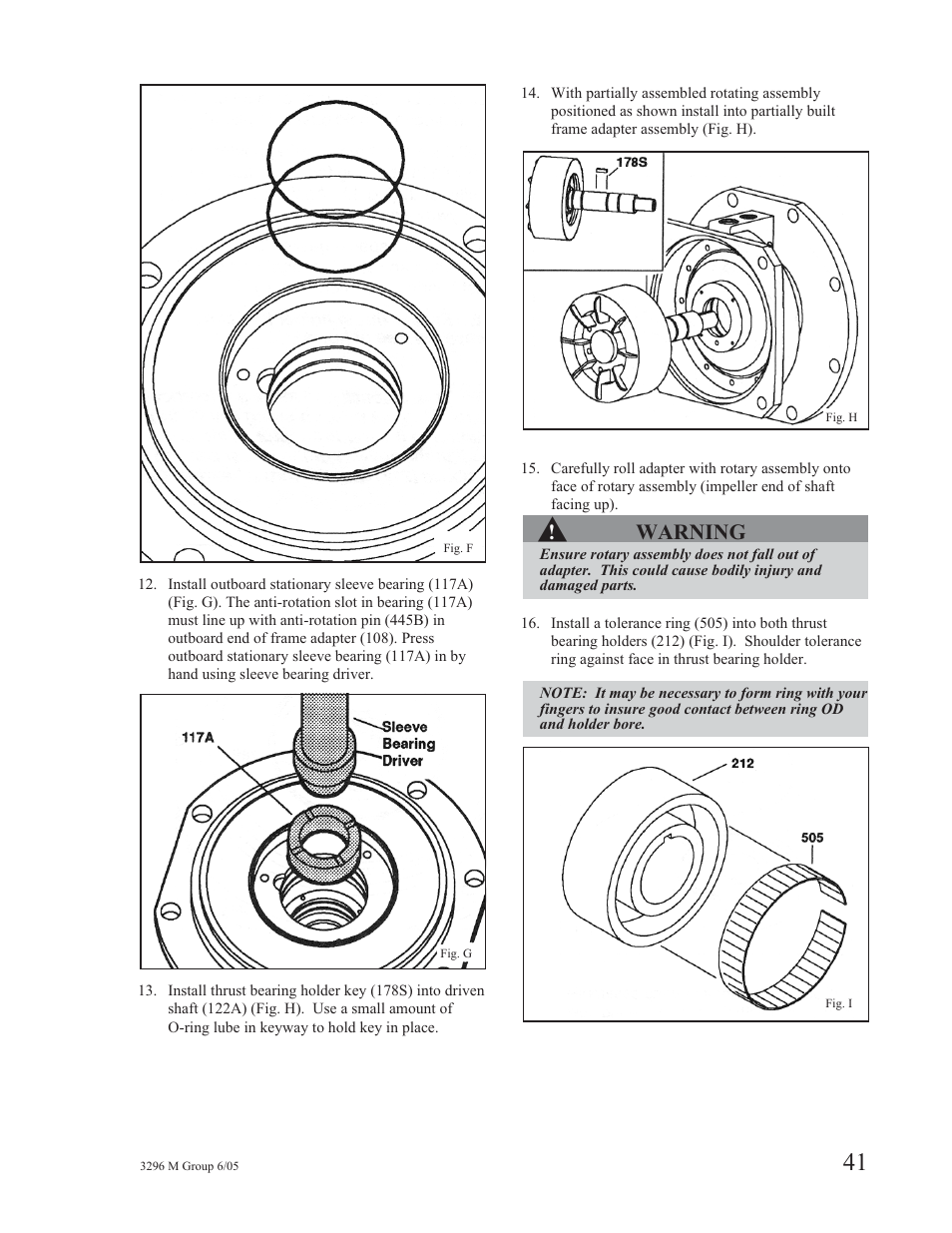 Warning | Goulds Pumps 3296M - IOM User Manual | Page 45 / 92