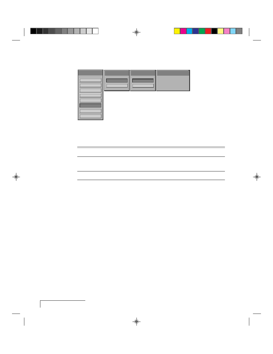 The projector menu | Ask Proxima 9100 User Manual | Page 57 / 103