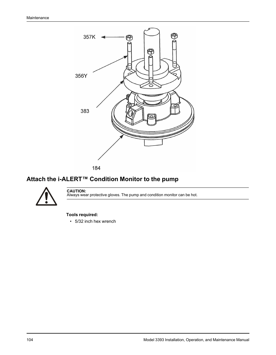 Attach the i-alert™ condition monitor to the pump | Goulds Pumps 3393 - IOM User Manual | Page 106 / 124