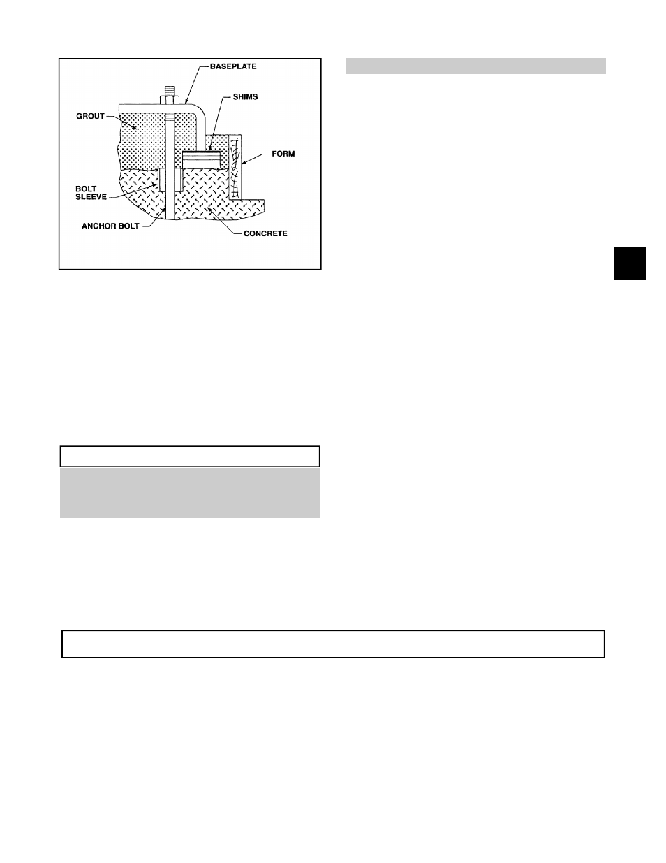 Alignment procedure, Caution, Grouting procedure | Goulds Pumps 3408 - IOM User Manual | Page 15 / 78