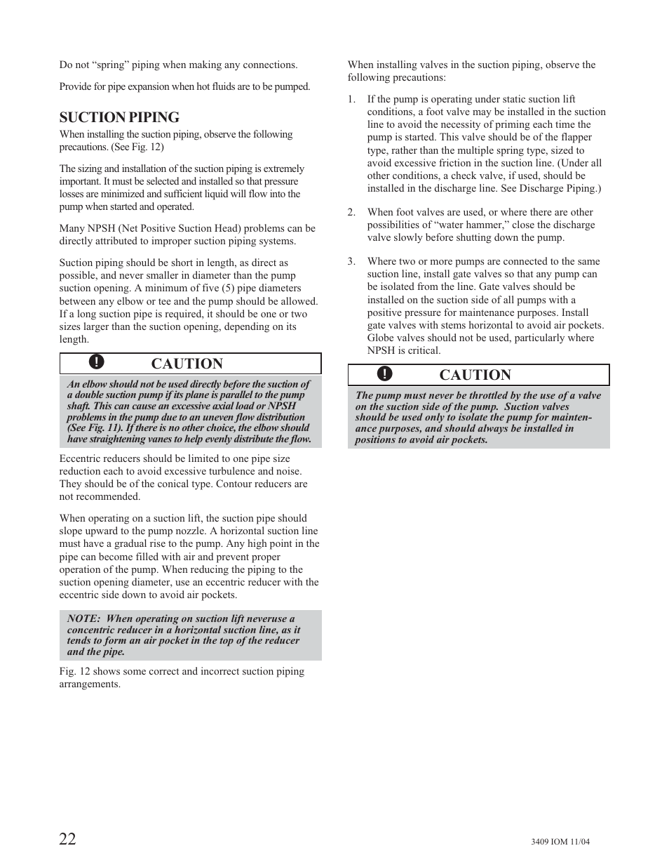 Goulds Pumps 3409 - IOM User Manual | Page 22 / 68