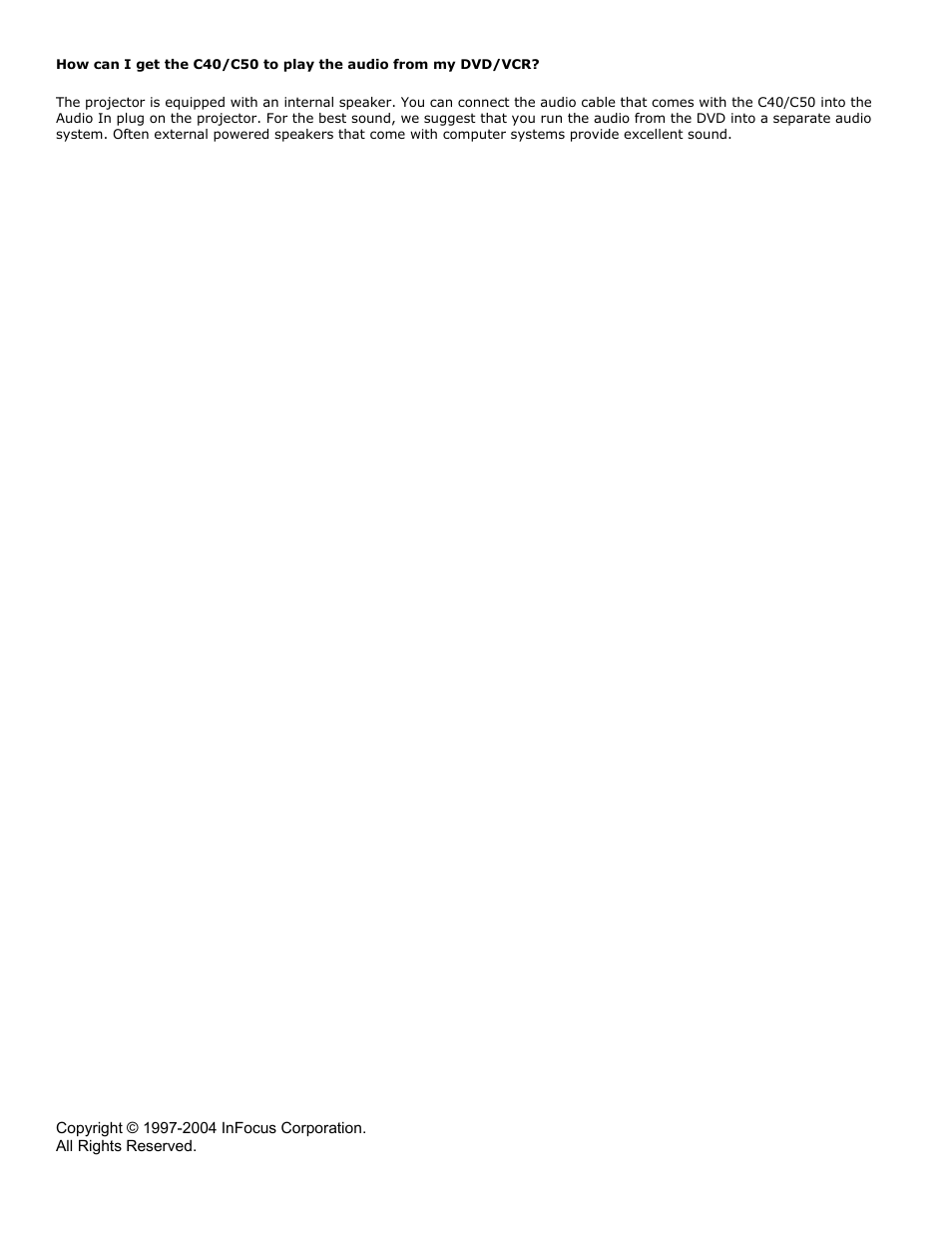 Ask Proxima C50 (DP2000x) User Manual | Page 3 / 3