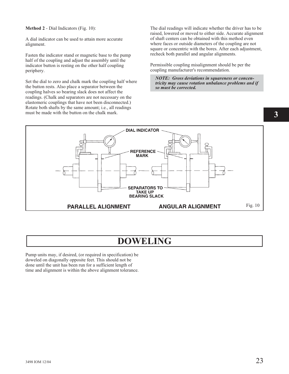 Doweling | Goulds Pumps 3498 - IOM User Manual | Page 26 / 59