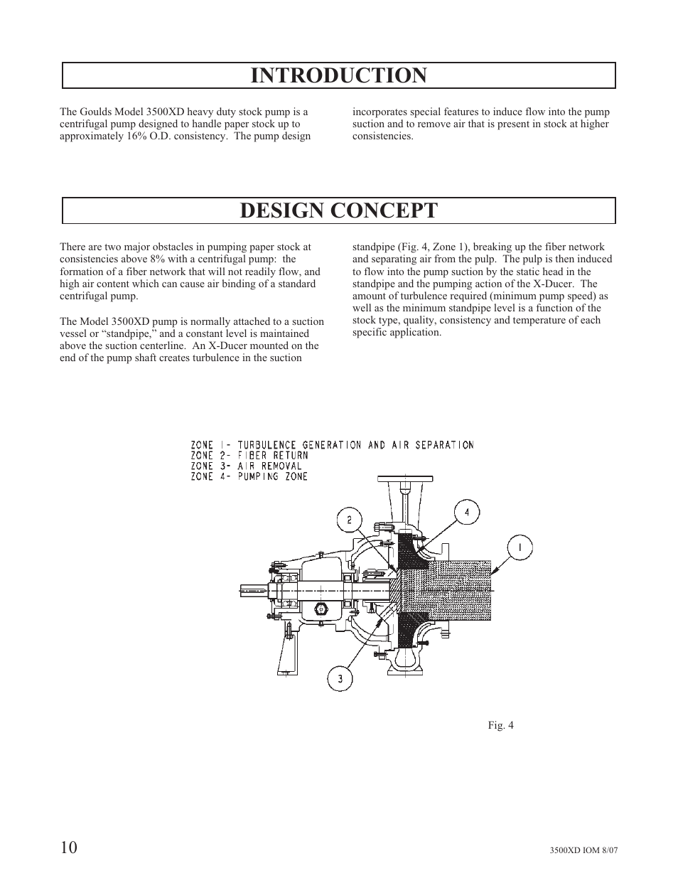 Introduction, Design concept | Goulds Pumps 3500XD - IOM User Manual | Page 14 / 44