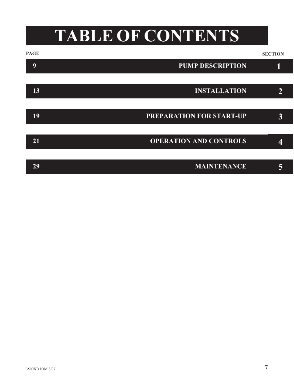 Goulds Pumps 3500XD - IOM User Manual | Page 2 / 44