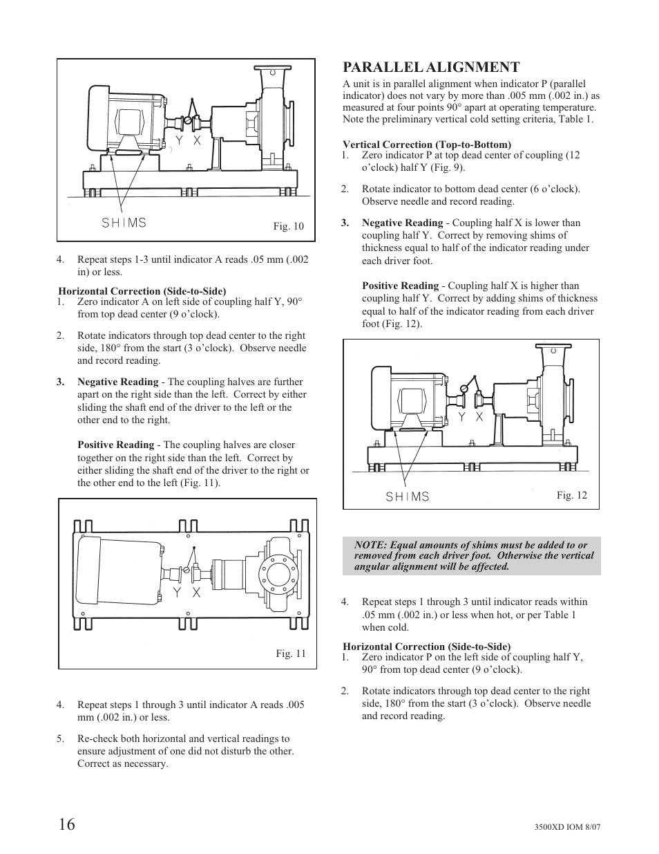 Parallel alignment | Goulds Pumps 3500XD - IOM User Manual | Page 20 / 44