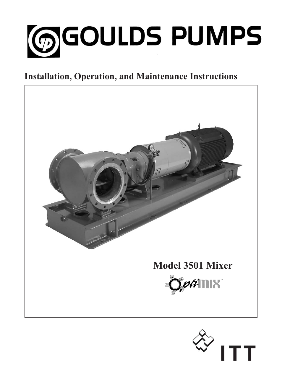 Goulds Pumps 3501 Mixer - IOM User Manual | 48 pages