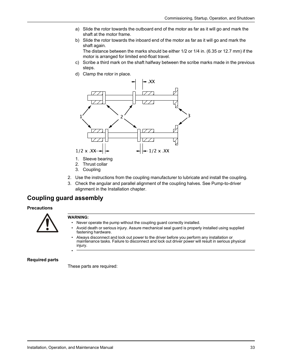 Coupling guard assembly | Goulds Pumps 3610 - IOM User Manual | Page 35 / 98