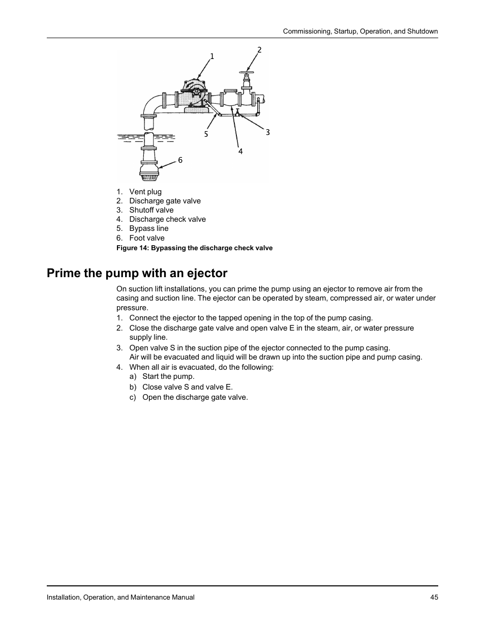 Prime the pump with an ejector | Goulds Pumps 3610 - IOM User Manual | Page 47 / 98