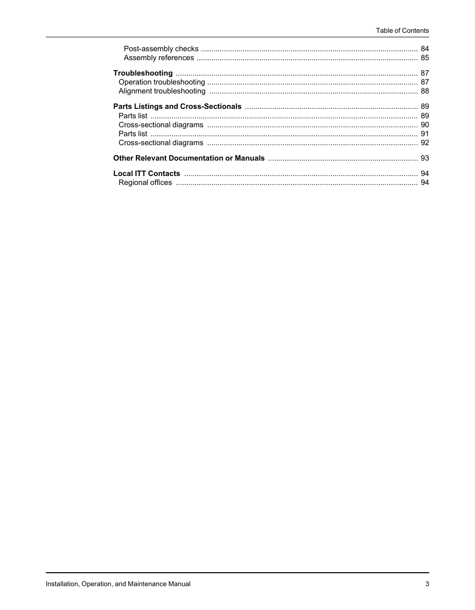 Goulds Pumps 3610 - IOM User Manual | Page 5 / 98