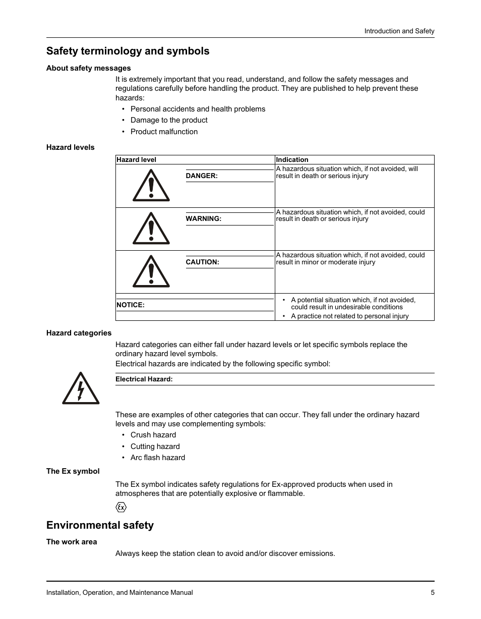 Safety terminology and symbols, Environmental safety | Goulds Pumps 3610 - IOM User Manual | Page 7 / 98