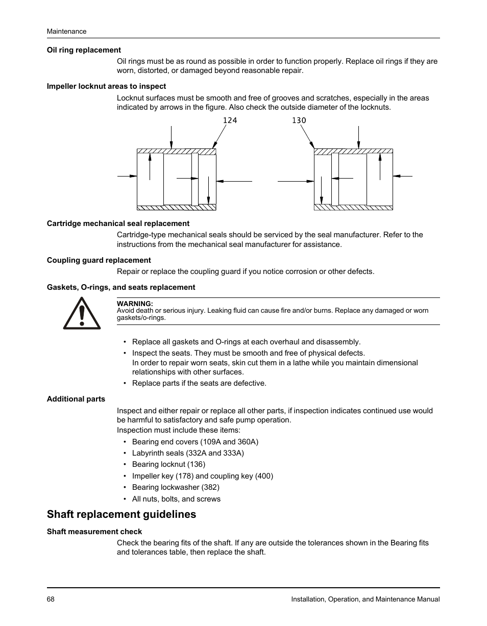 Shaft replacement guidelines | Goulds Pumps 3610 - IOM User Manual | Page 70 / 98