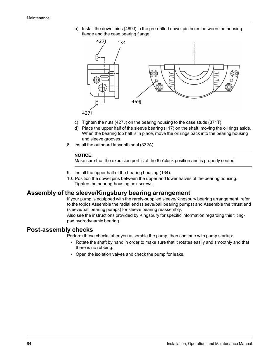 Post-assembly checks | Goulds Pumps 3610 - IOM User Manual | Page 86 / 98