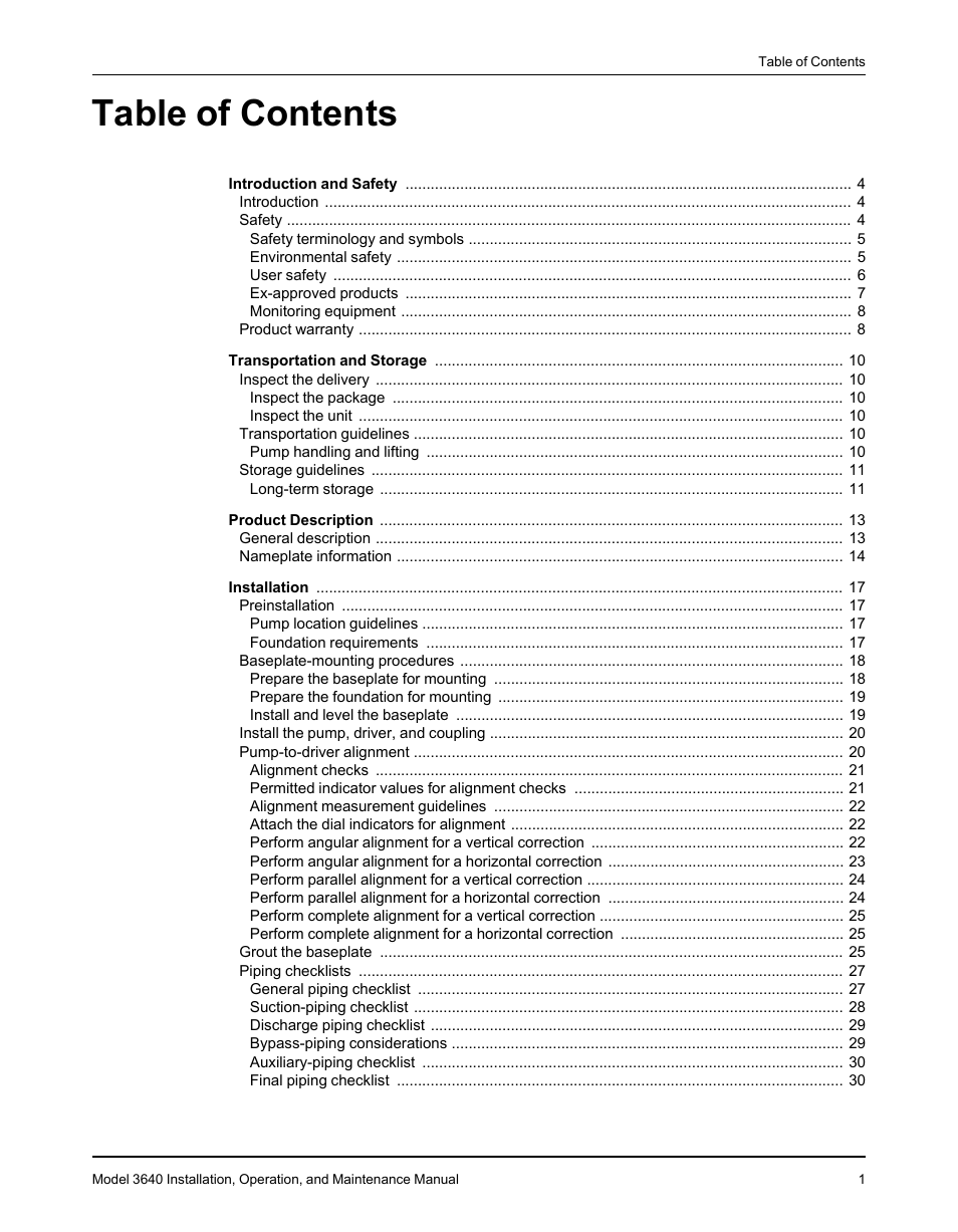 Goulds Pumps 3640 - IOM User Manual | Page 3 / 98