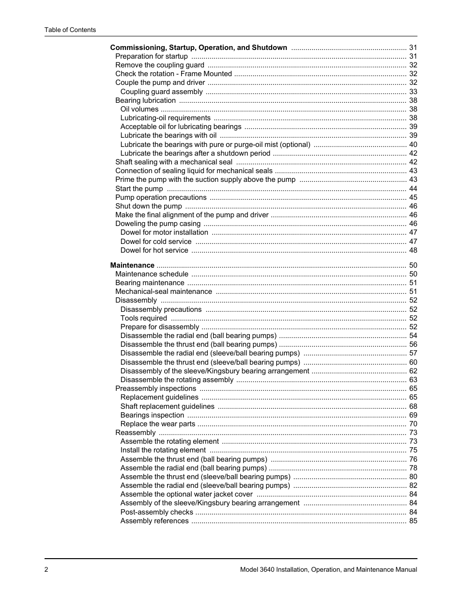 Goulds Pumps 3640 - IOM User Manual | Page 4 / 98