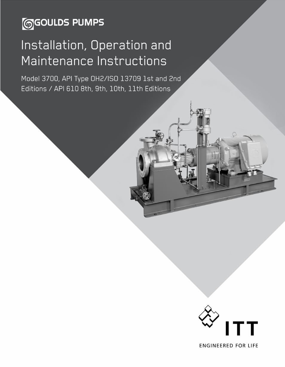 Goulds Pumps 3700 - IOM User Manual | 110 pages