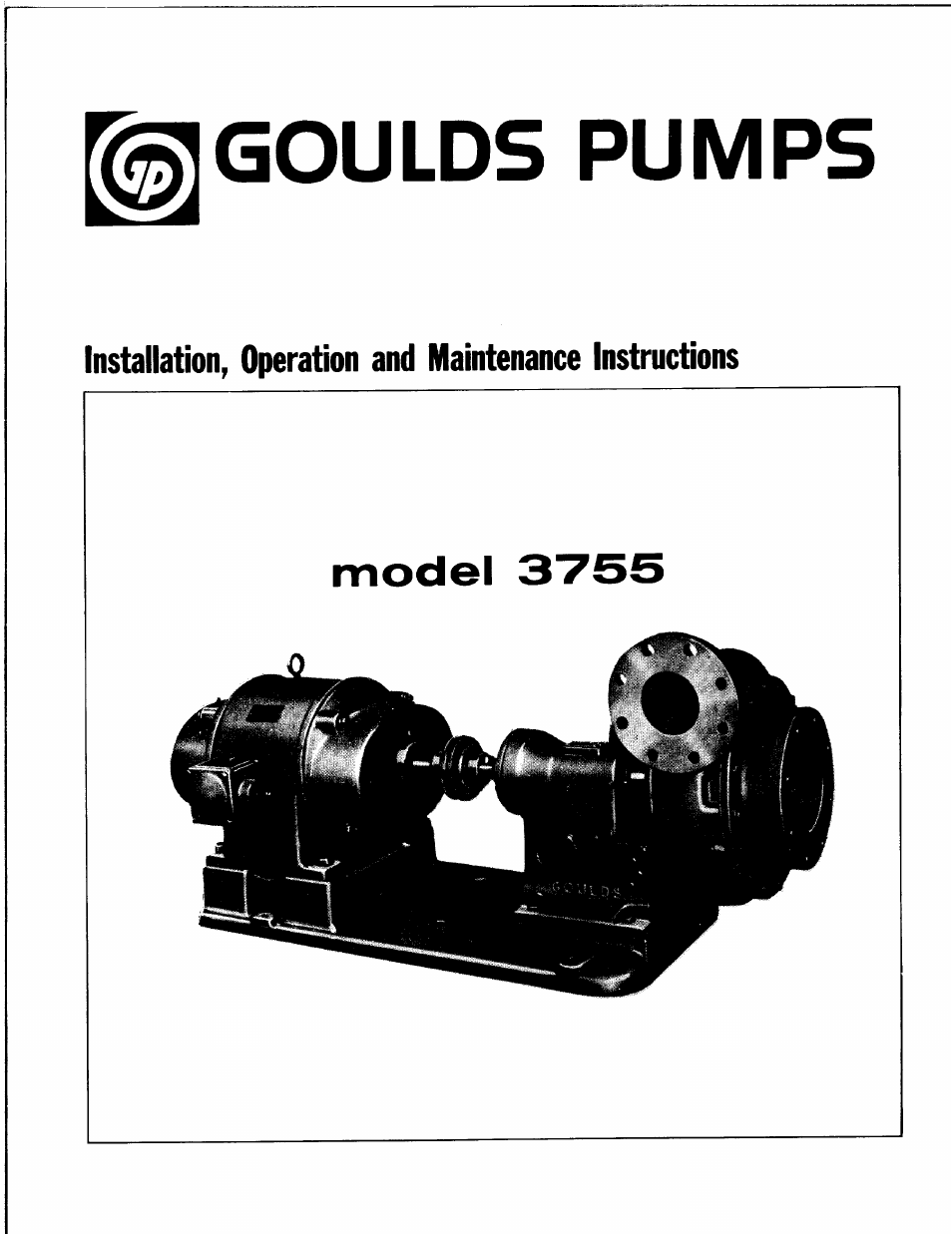 Goulds Pumps 3755 - IOM User Manual | 32 pages