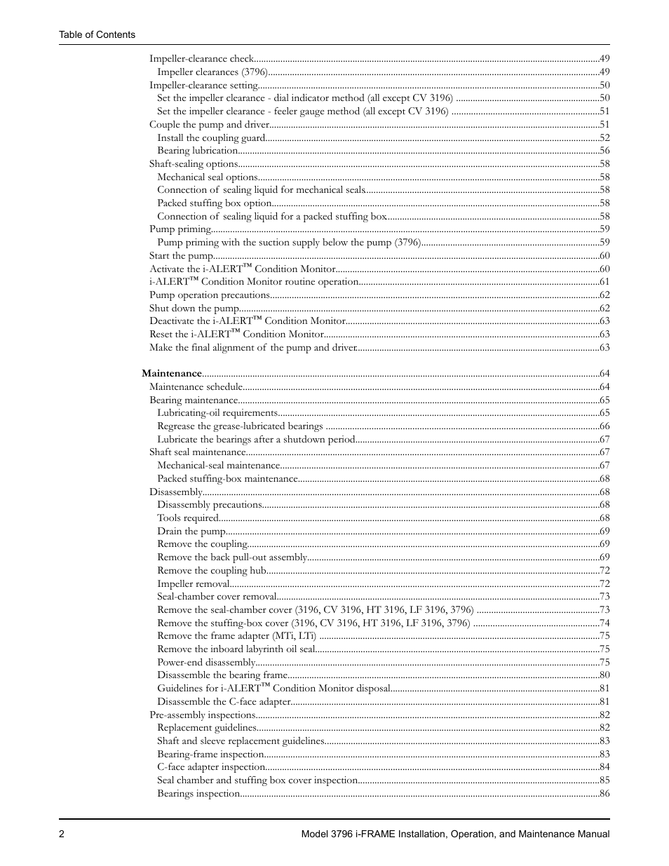 Goulds Pumps 3796 i-FRAME - IOM User Manual | Page 4 / 134