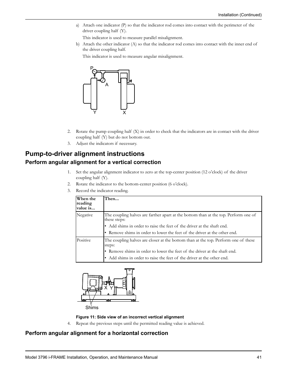Pump-to-driver alignment instructions | Goulds Pumps 3796 i-FRAME - IOM User Manual | Page 43 / 134