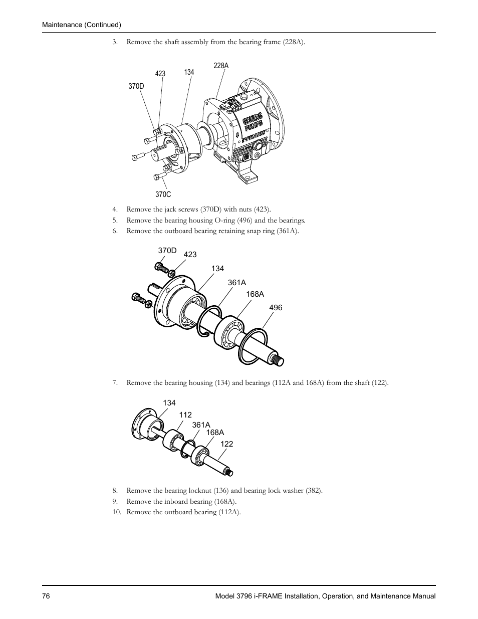 Goulds Pumps 3796 i-FRAME - IOM User Manual | Page 78 / 134