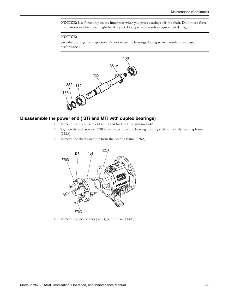 Goulds Pumps 3796 i-FRAME - IOM User Manual | Page 79 / 134