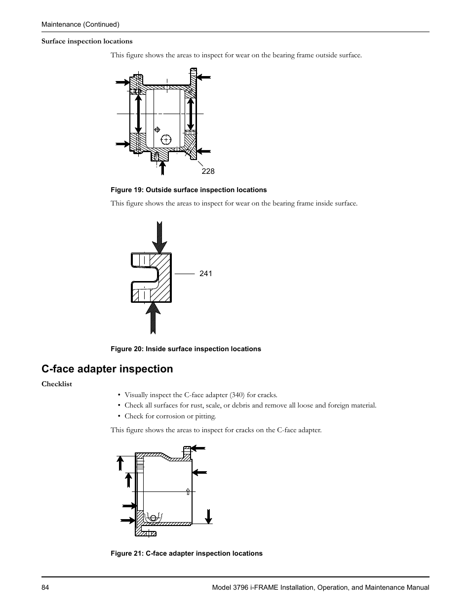C-face adapter inspection | Goulds Pumps 3796 i-FRAME - IOM User Manual | Page 86 / 134