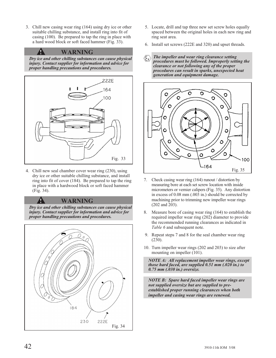 Warning | Goulds Pumps 3910 11th ed. - IOM User Manual | Page 42 / 80