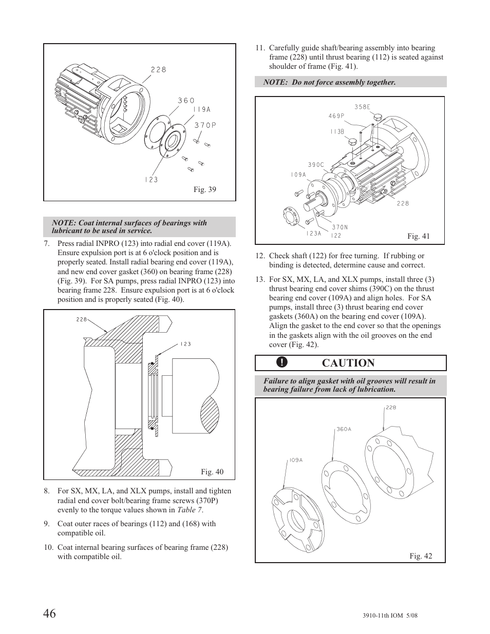 Caution | Goulds Pumps 3910 11th ed. - IOM User Manual | Page 46 / 80