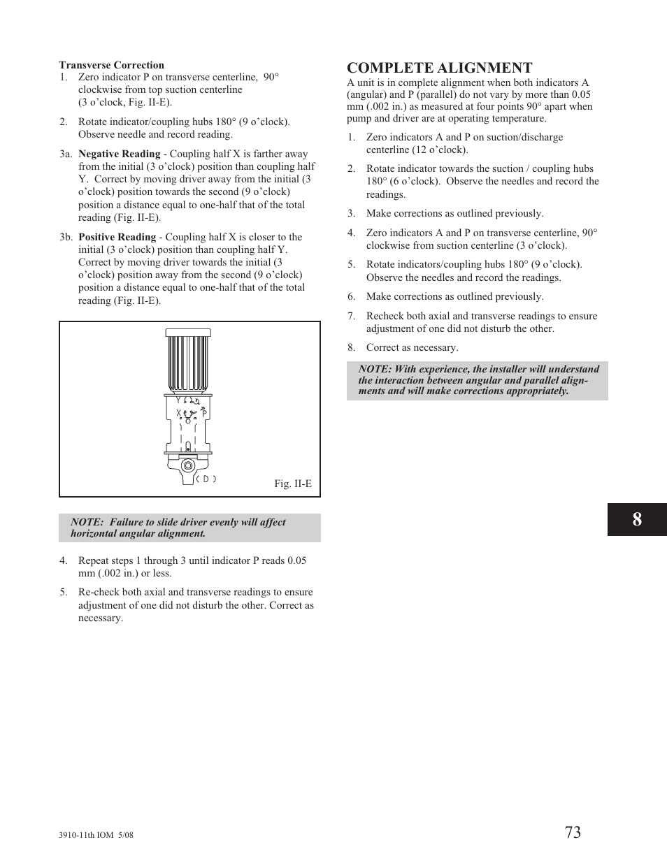 Complete alignment | Goulds Pumps 3910 11th ed. - IOM User Manual | Page 73 / 80