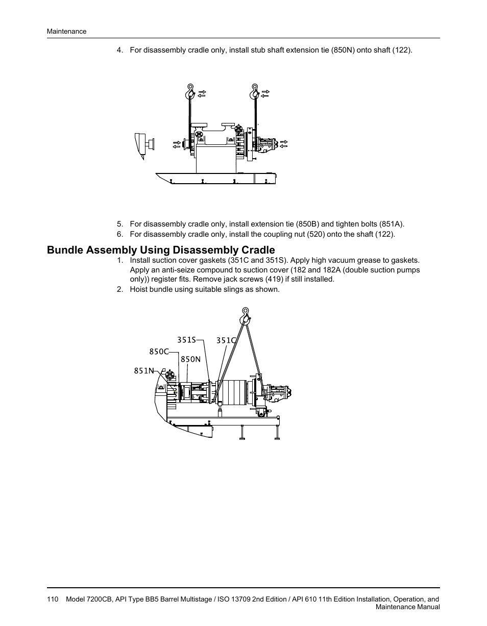 Bundle assembly using disassembly cradle | Goulds Pumps 7200CB - IOM User Manual | Page 112 / 132