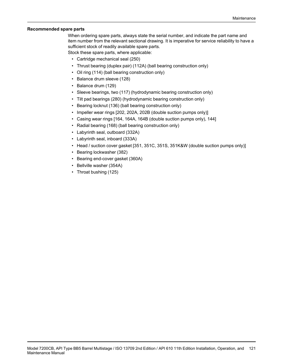 Goulds Pumps 7200CB - IOM User Manual | Page 123 / 132