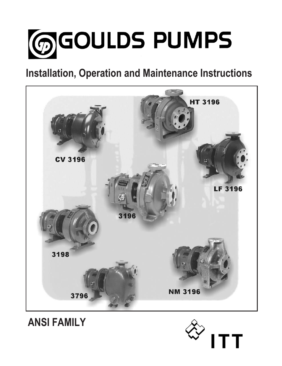 Goulds Pumps ANSI FAMILY IOM (ATEX Compliant) User Manual | 56 pages