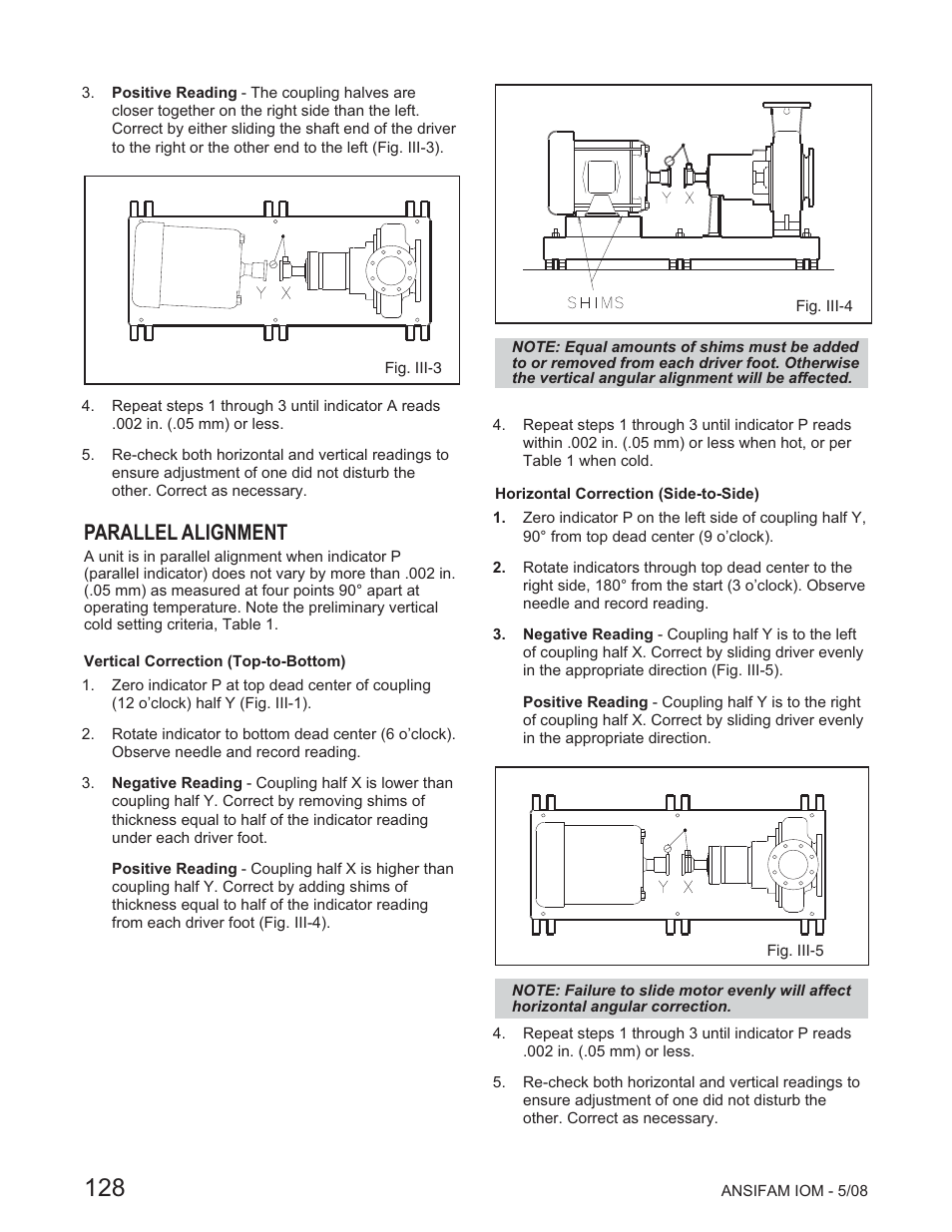 Parallel alignment | Goulds Pumps ANSI FAMILY IOM (ATEX Compliant) User Manual | Page 26 / 42