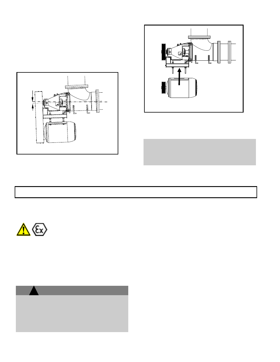 Connection of piping, Warning | Goulds Pumps AF (Axial Flow) (6"-36) MXR Bearings" User Manual | Page 22 / 72