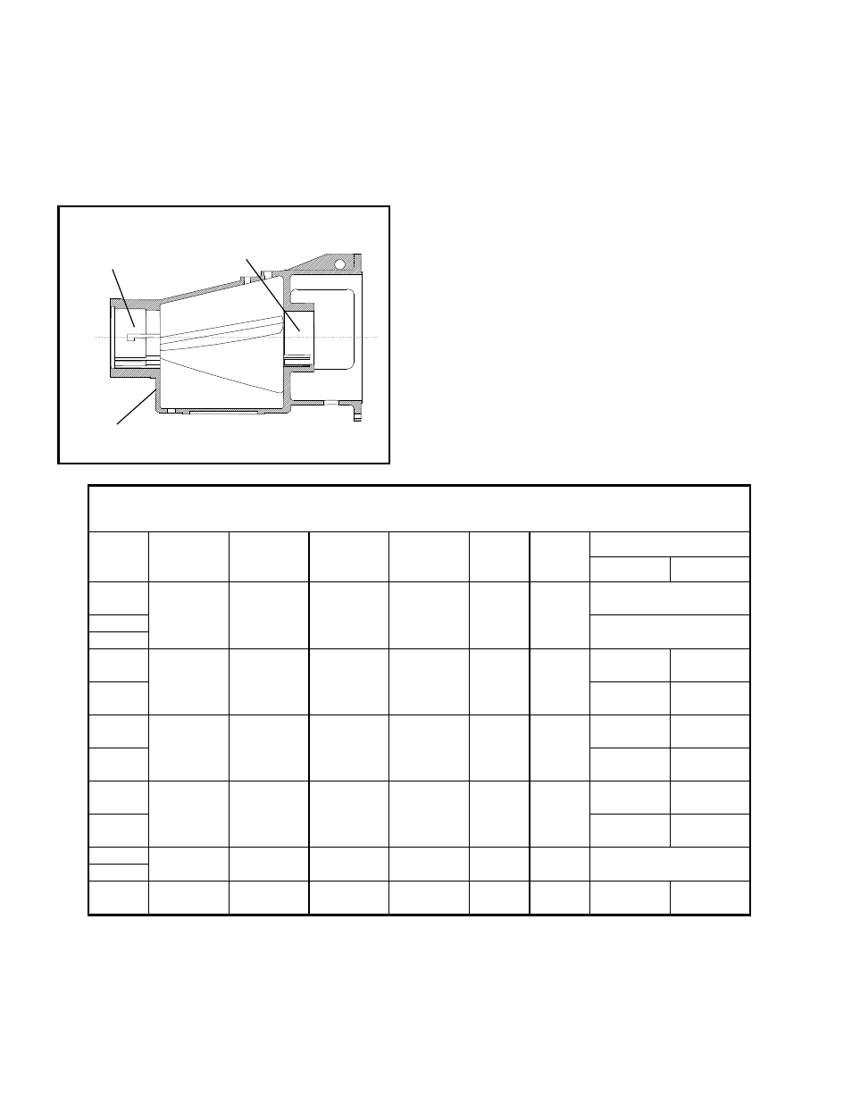 Critical axial flow dimensions and tolerances | Goulds Pumps AF (Axial Flow) (6"-36) MXR Bearings" User Manual | Page 56 / 72