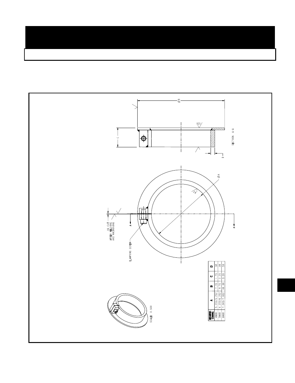 Appendix 1, Bearing alignment collar, Bearing alignment collar detail | Goulds Pumps AF (Axial Flow) (6"-36) MXR Bearings" User Manual | Page 71 / 72