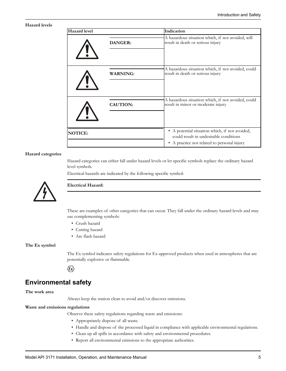 The ex symbol, Environmental safety, Vironmental safety | Goulds Pumps API 3171 - IOM User Manual | Page 7 / 66